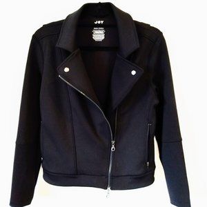 JOY LAB MOTO JACKET BLACK MEDIUM Fitted Jacket